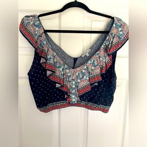 Charlotte Russe crop top. Super cute, size L. Only worn once
